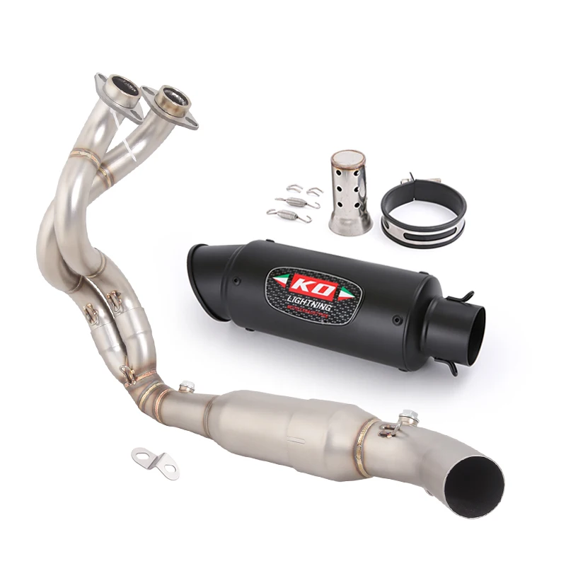 

51MM Tips System For Kawasaki Ninja 650 Z650 2023-2025 Motorcycle Exhaust Muffler Front Link Tube Stainless Steel Header Pipe