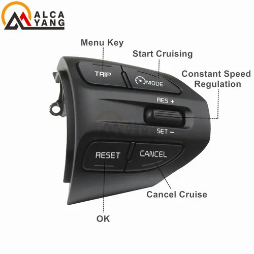 Imagen 2 del producto Entrega rápida! Para Kia Rio (K2) 2016 2017 2018 2019 2020 2021 botones de control de crucero interruptor de botones del volante.