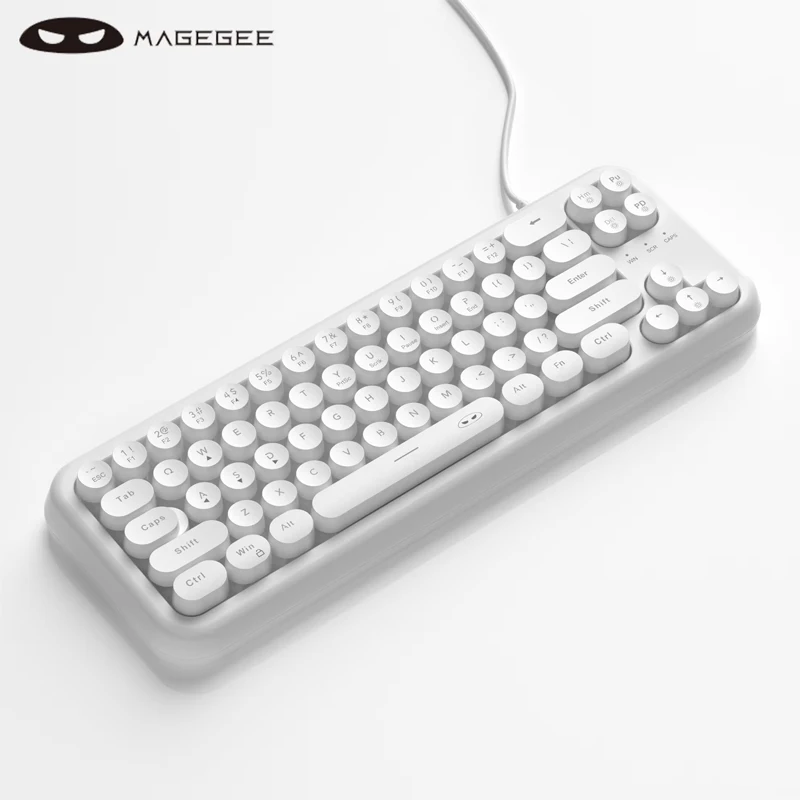 MageGee Mini 60% gamingtoetsenbord, RGB-achtergrondverlichting 61-toetsen ultracompact toetsenbord, TS91 Ergonomisch waterdicht mechanisch aanvoelend kantoor