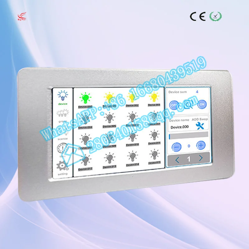 Dc12V Dimmer Hook Two Channel 128 Pcs Led Devices Touch Screen Dali Master Controller per Smart Home