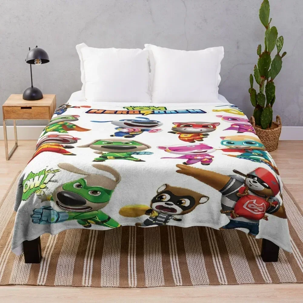 Talking Tom Heroes Throw Blanket Lightweight Warm Blanket for Indoor Outdoor Use