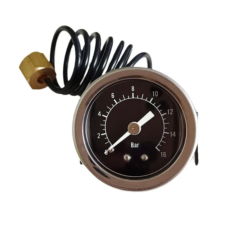 Coffee Machine Pressure Gauge Iron Shell 16bar Capillary Bracket Gauge Y40 Steam Generator Damping Barometer