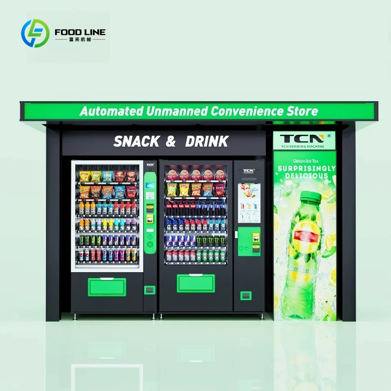 

Europe Unmanned Convenience Store Vending Machine Snacks Drinks Combo Vending Machine