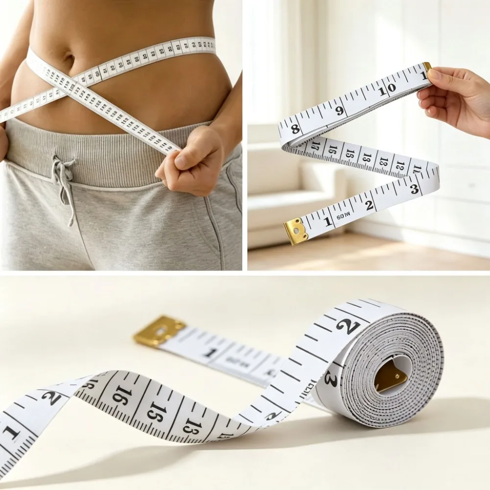 1PC Soft Measuring Tape for Sewing 60inch/150cm Tailor Ruler Body Measurement Tape with Metal End Accurate Assorted Colors