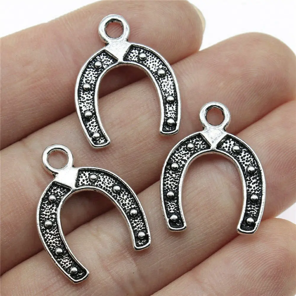 Jewelry For Woman Horseshoe Horse Shoes Charms Popular Findings 20pcs