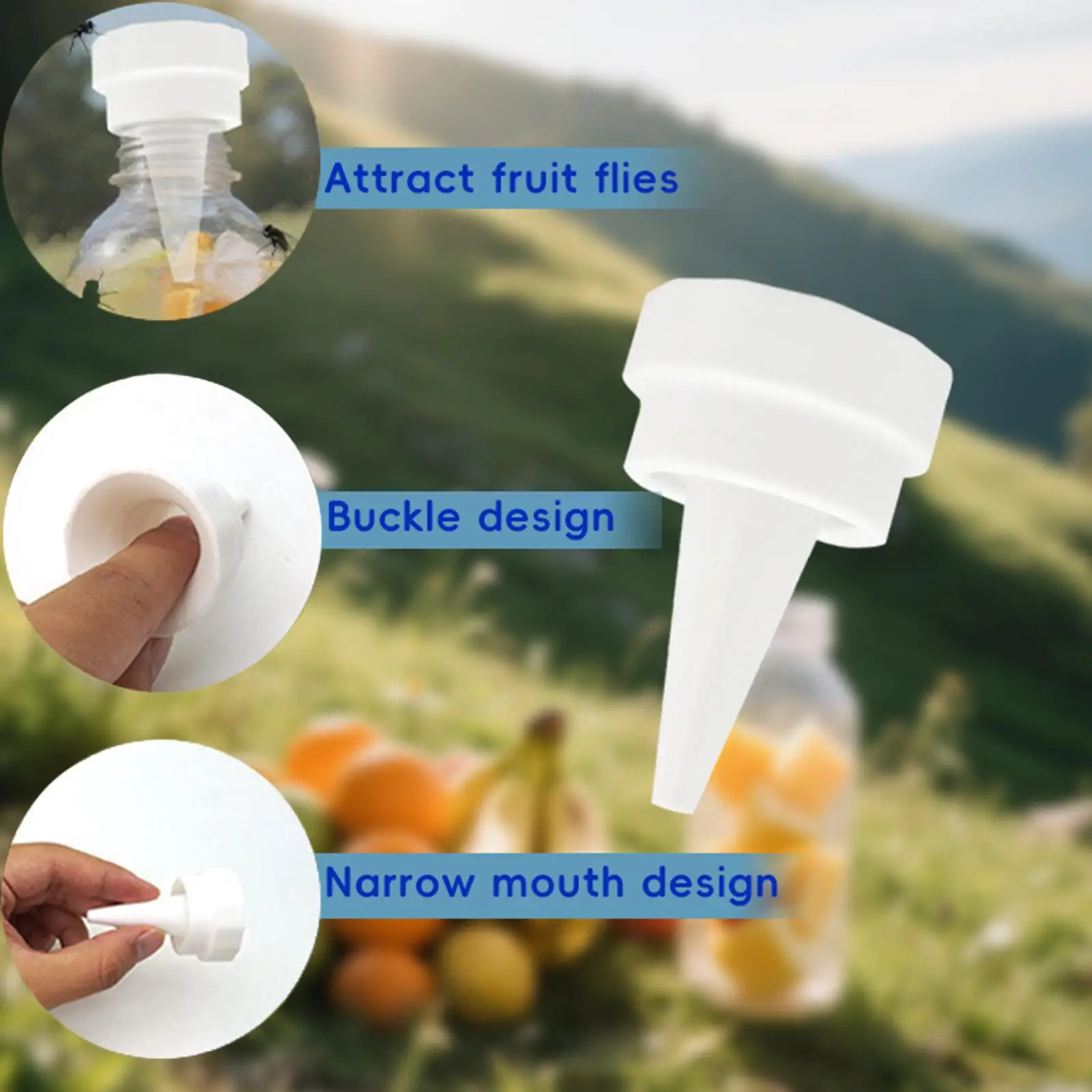 Armadilha para moscas de frutas, cozinha, resistente a quedas, leve, coletor de moscas