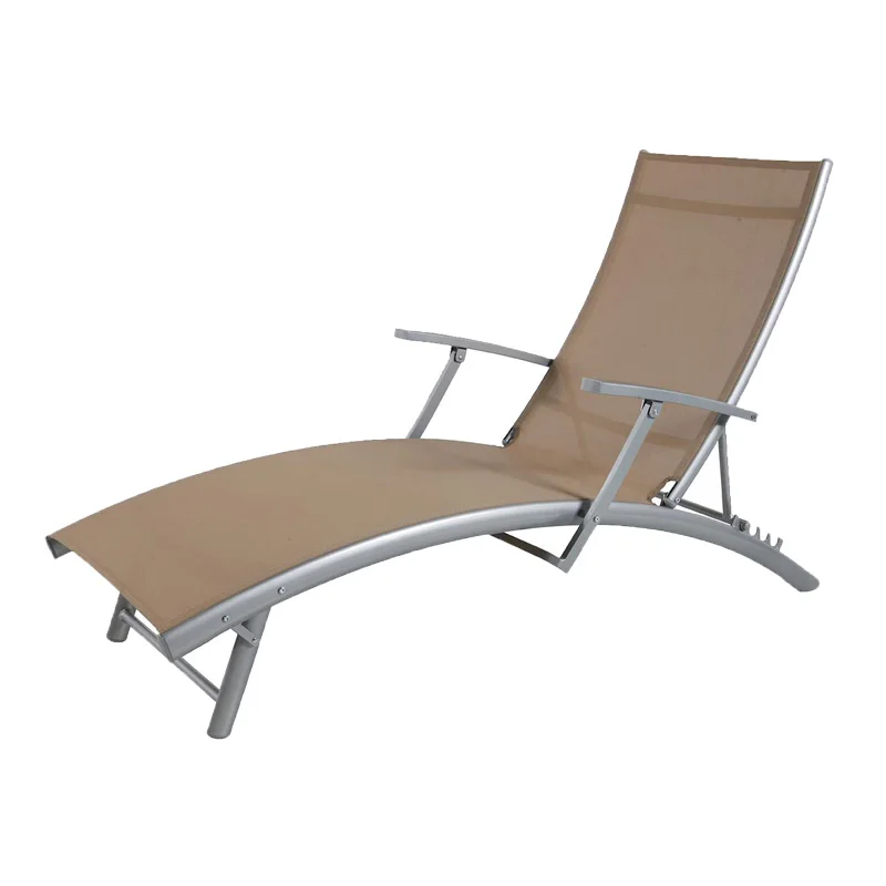 Patio Folding Outdoor Recliner aluminum lounge chair