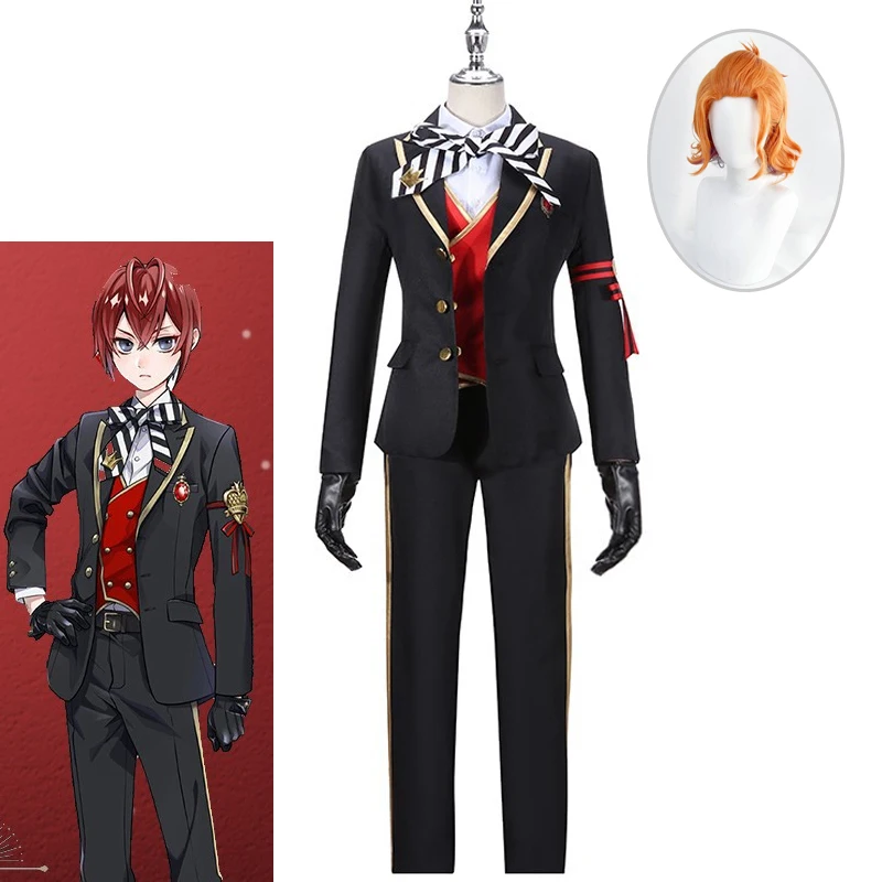 

Костюм для косплея из кристаллов сердечного рисунка «катер», школьная форма из витой страны чудес, костюм на Хэллоуин для ролевых игр, парик унисекс, головной убор