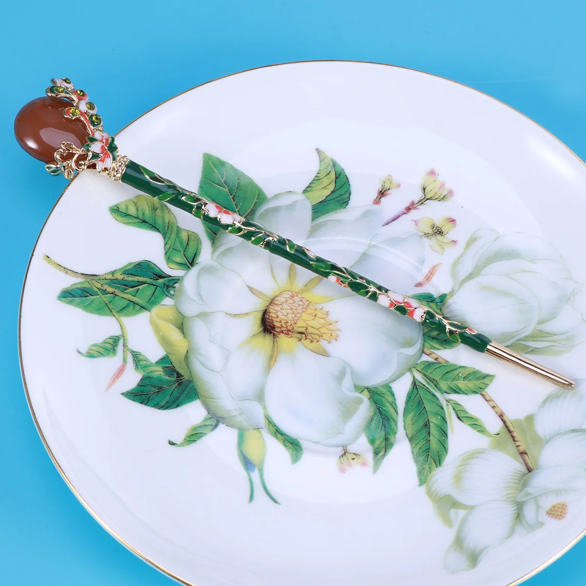 

Vintage Chopsticks Brown Chinese Style Decorative For Women Ancient Chignon Hair Stick Party Wear Hair Styling Tool