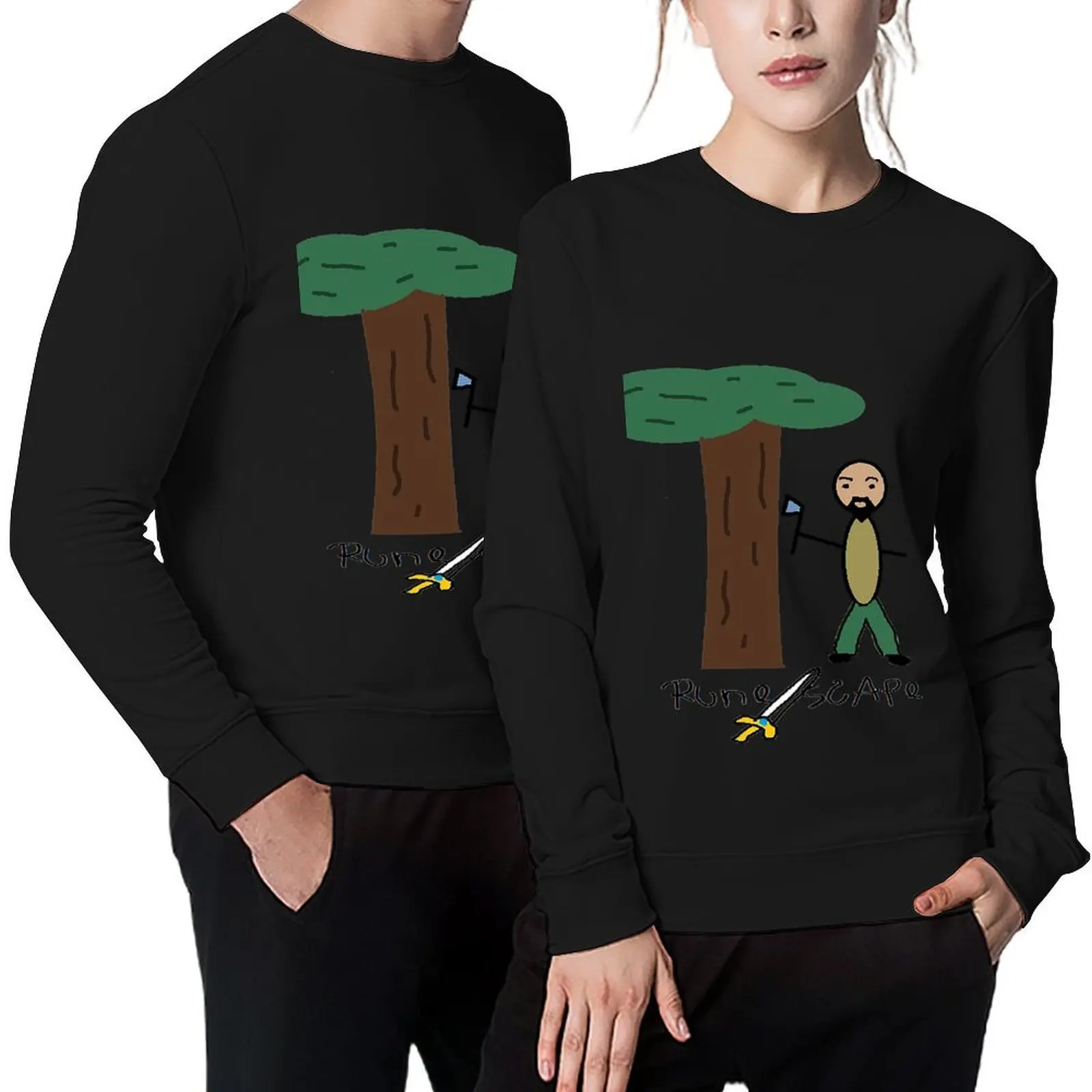 

OSRS Woodcutting Bot Funny Runescape Drawing Pullover autumn jacket men men's clothes men wear mens clothing sweatshirts