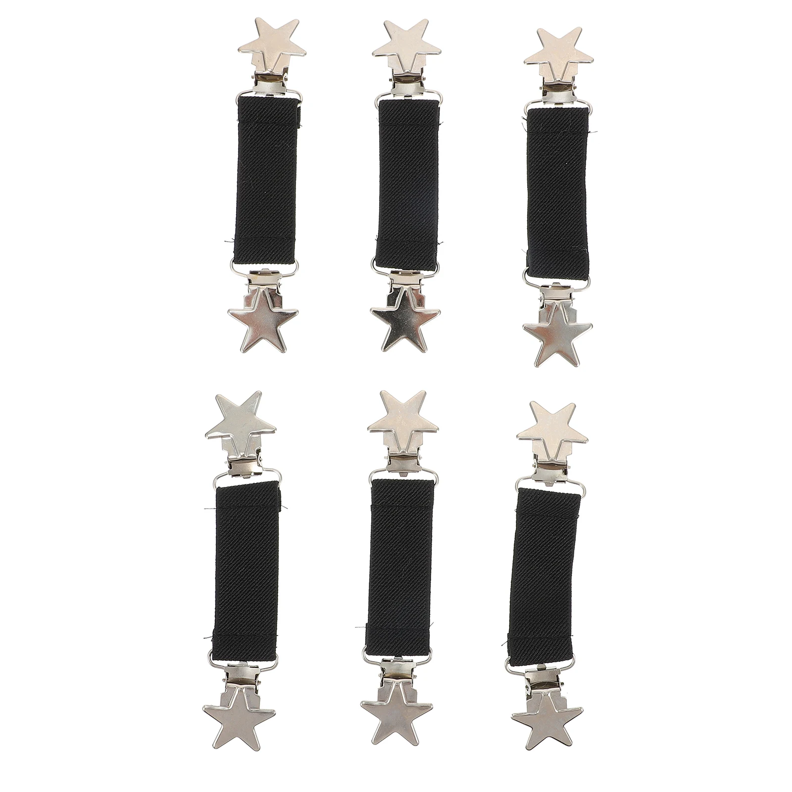 

6pcs Elastic Clip Durable Metal Kids Mittens Holder Black Work Wear Resistant Shawl Glove Elastic Clip Fix Gloves Keeper