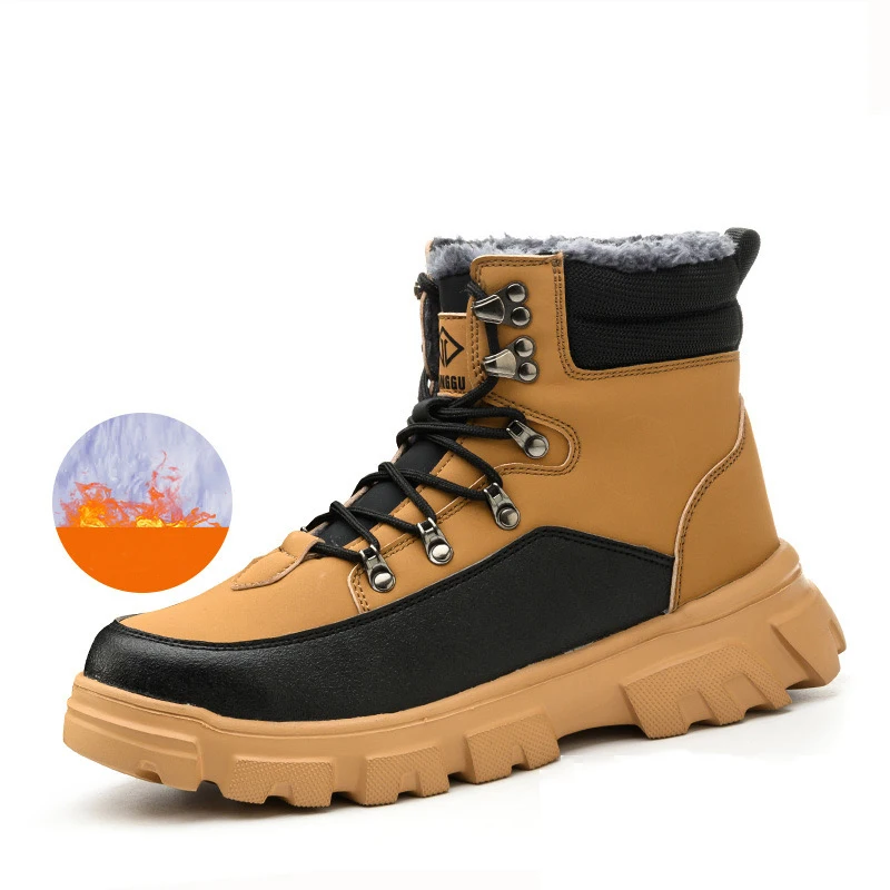 High-Top Winter Comfort All-Season Steel-Toe Work Shoes: Impact-Resistant, Puncture-Resistant, Lightweight Safety Shoes