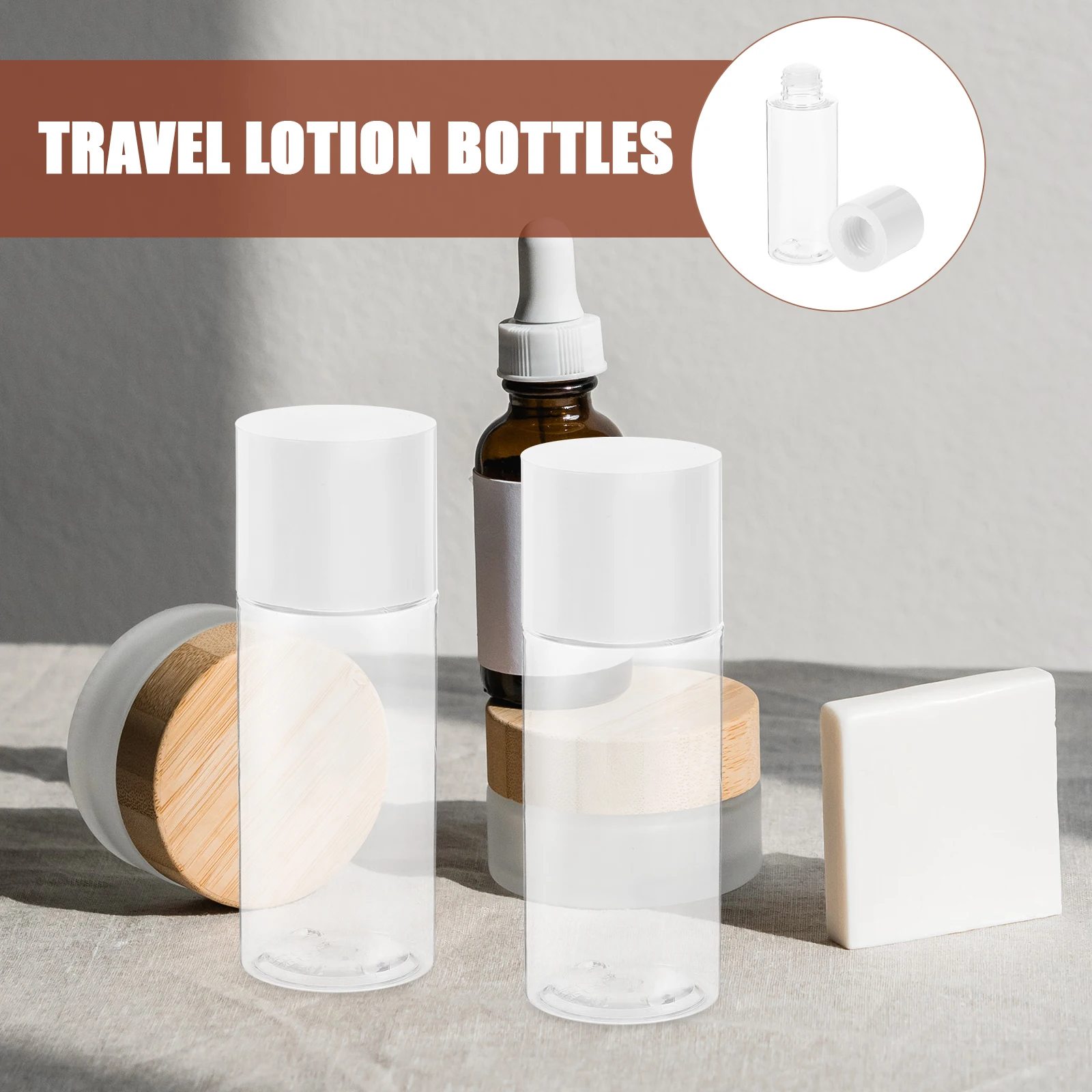 

4 Pcs Toner Bottle Travel Dispenser Size Bottles for Toiletries Liquid Small Lotion Refillable Containers
