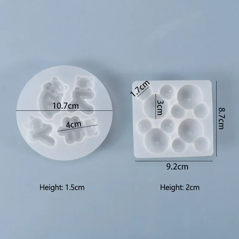 Diy Crystal Mold Mickey Head Pendant Cute Japanese Word Silicone Molds for Epoxy Resin Handmade Keychain Ornament Silicone Mold