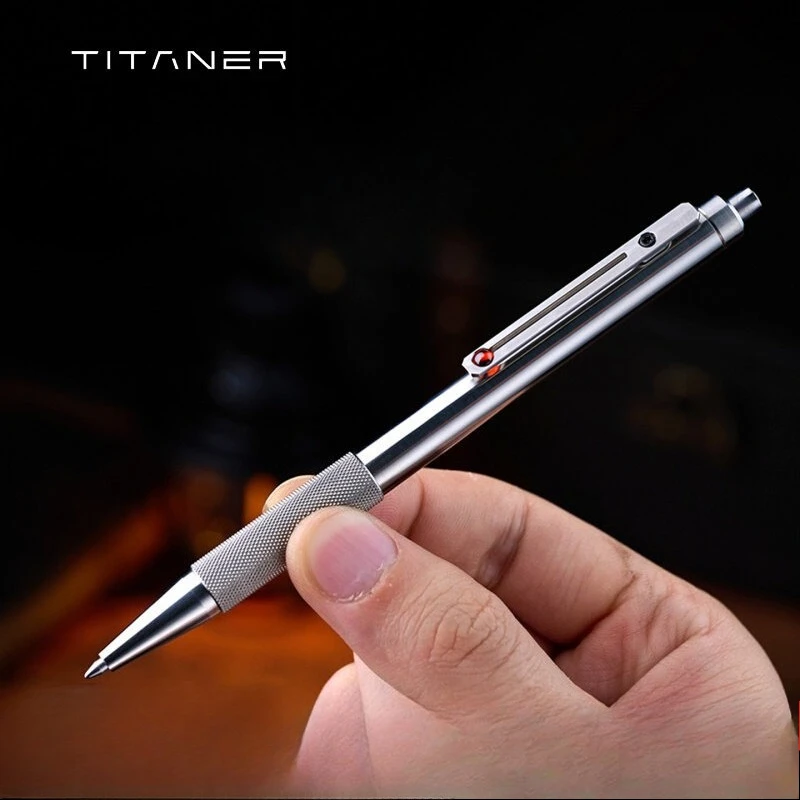 Titaner Titanium Alloy Press Neutral Gen Pen Metal Collection Black 0.5mm Refill Executive Pen Business Holiday Gift Stationery