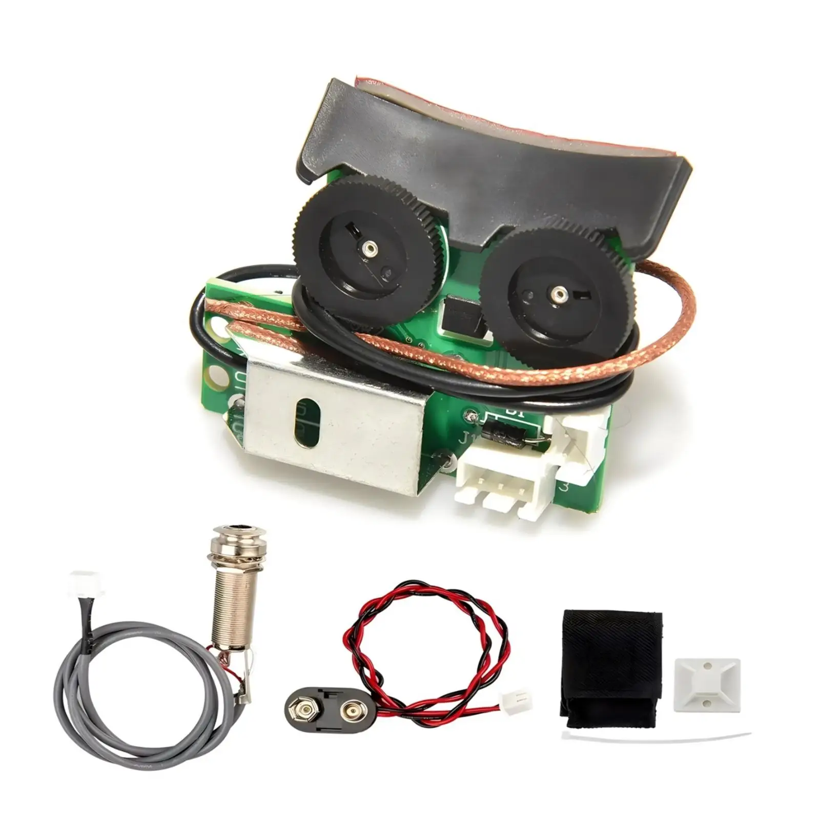Guitar Pickup Preamp System with Two Knob Volume Tone Control for Acoustic Guitar Amplifier Installation Kit