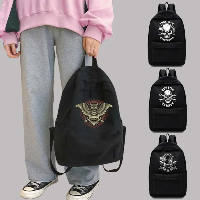Backpack College School Bag Skull Series Large Capacity Backpack Ladies One Shoulder Computer Bag Commuter Sports Backpacks