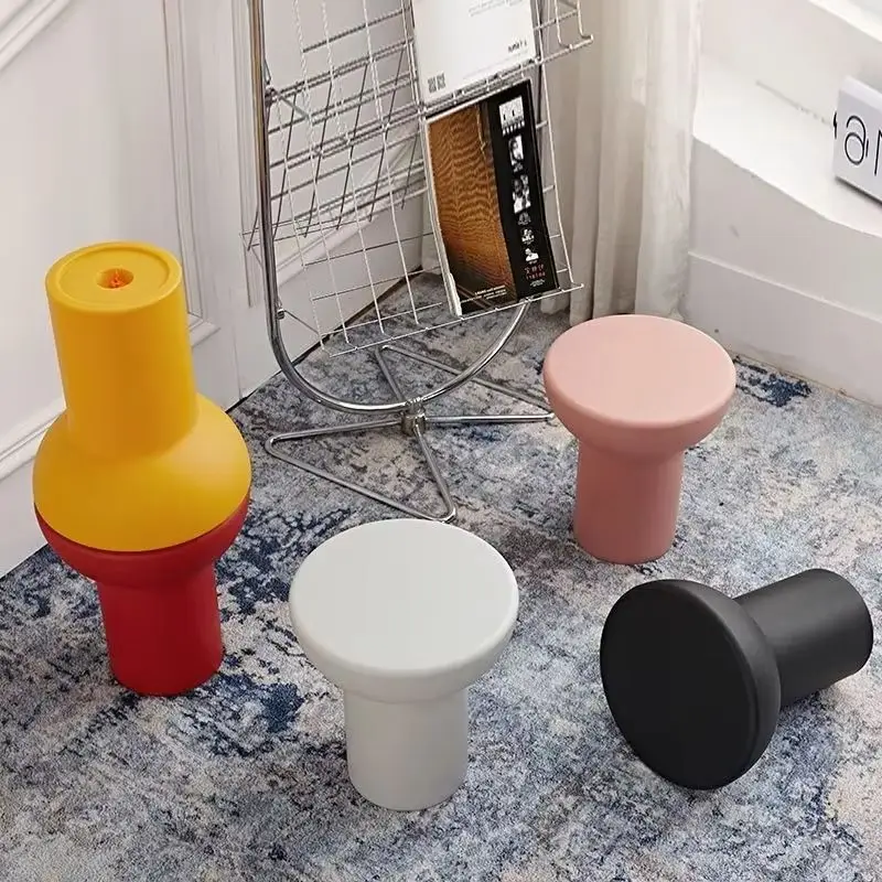 

Современный минималистичный журнальный столик в скандинавском стиле, креативный маленький круглый полиэтиленовый пластиковый диван, приставной столик для гостиной, дома