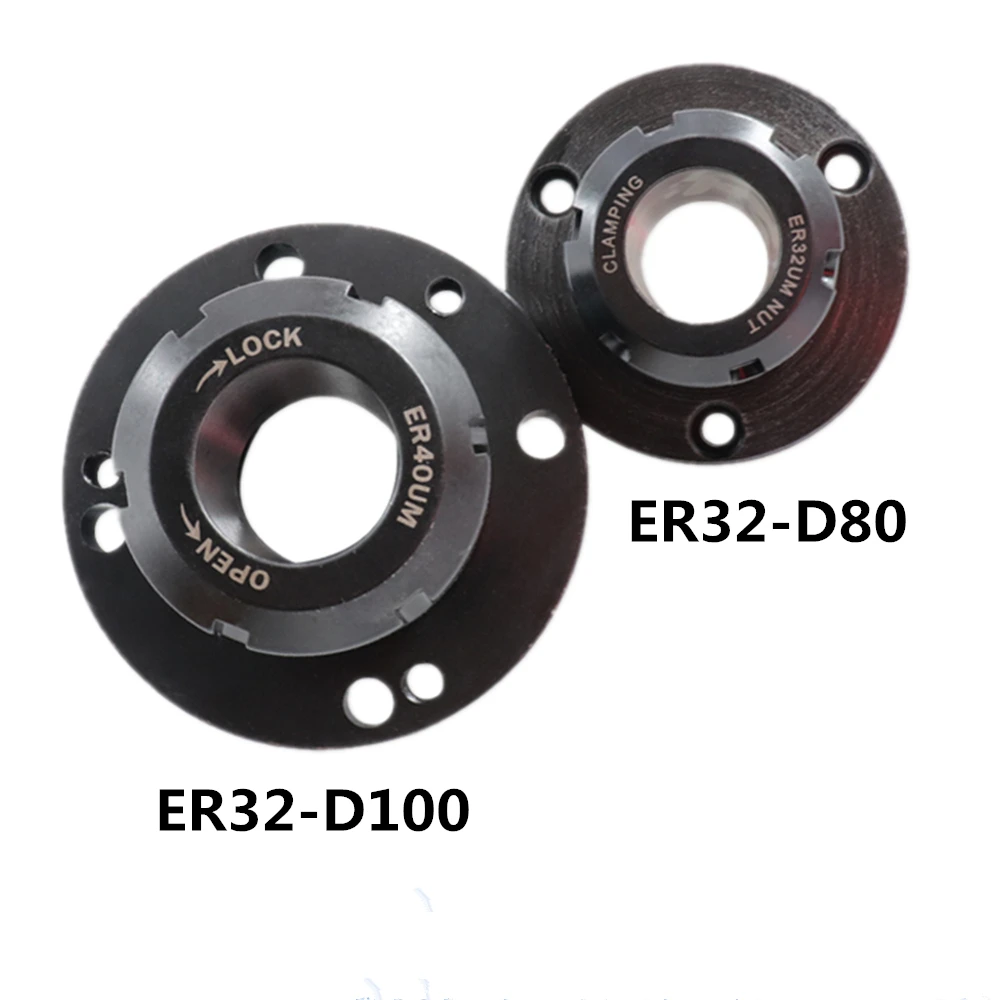 1 шт. токарный патрон ER32 80 мм 100 мм диаметр мини фланцевая ось картридж цанговый патрон для фрезерного токарного станка с ЧПУ инструмент