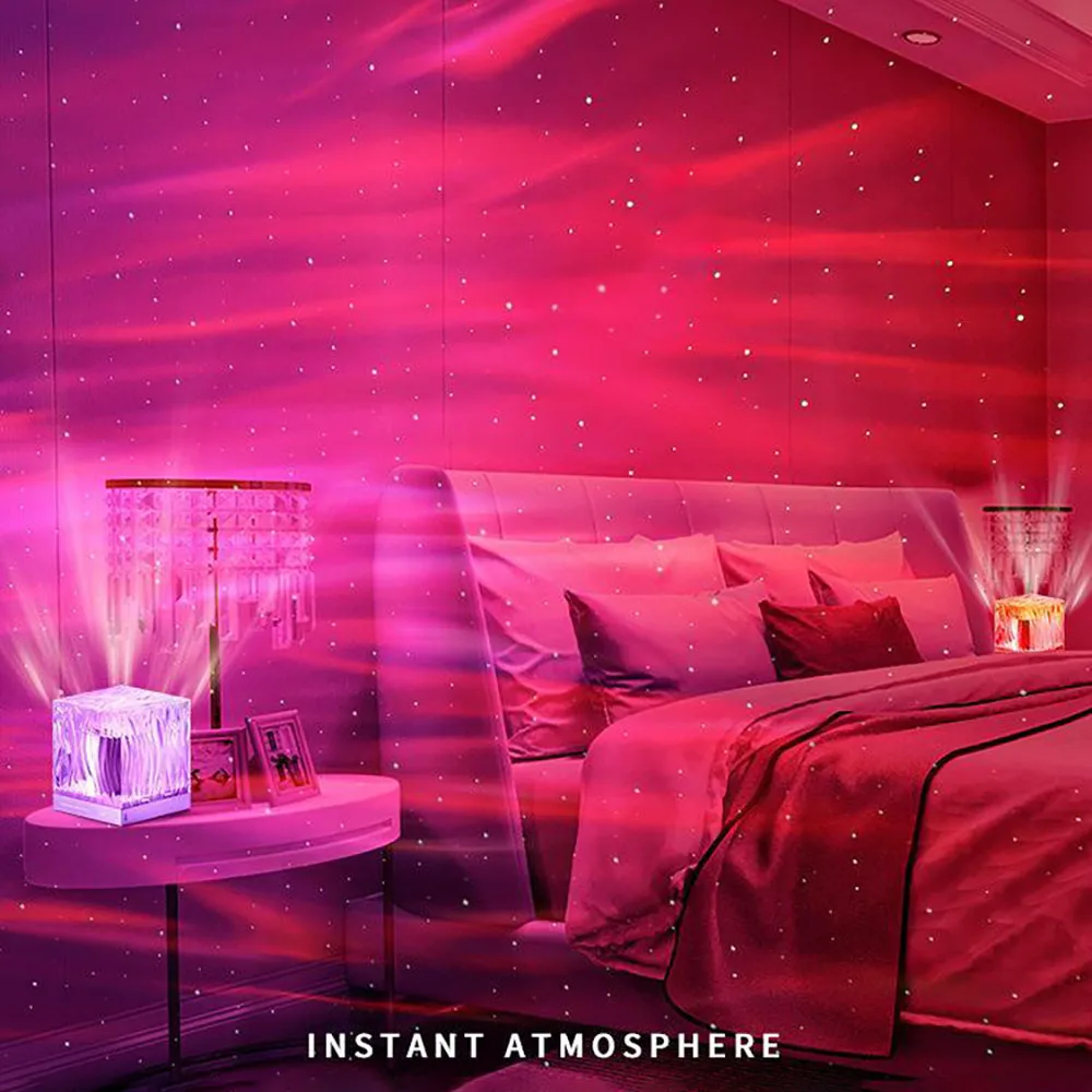 Imagem -05 - Projetor Via Láctea para Quarto Northern Lights Atmosfera Light Mood Night Light Decoração de Bar Presente para Meninas Adolescentes