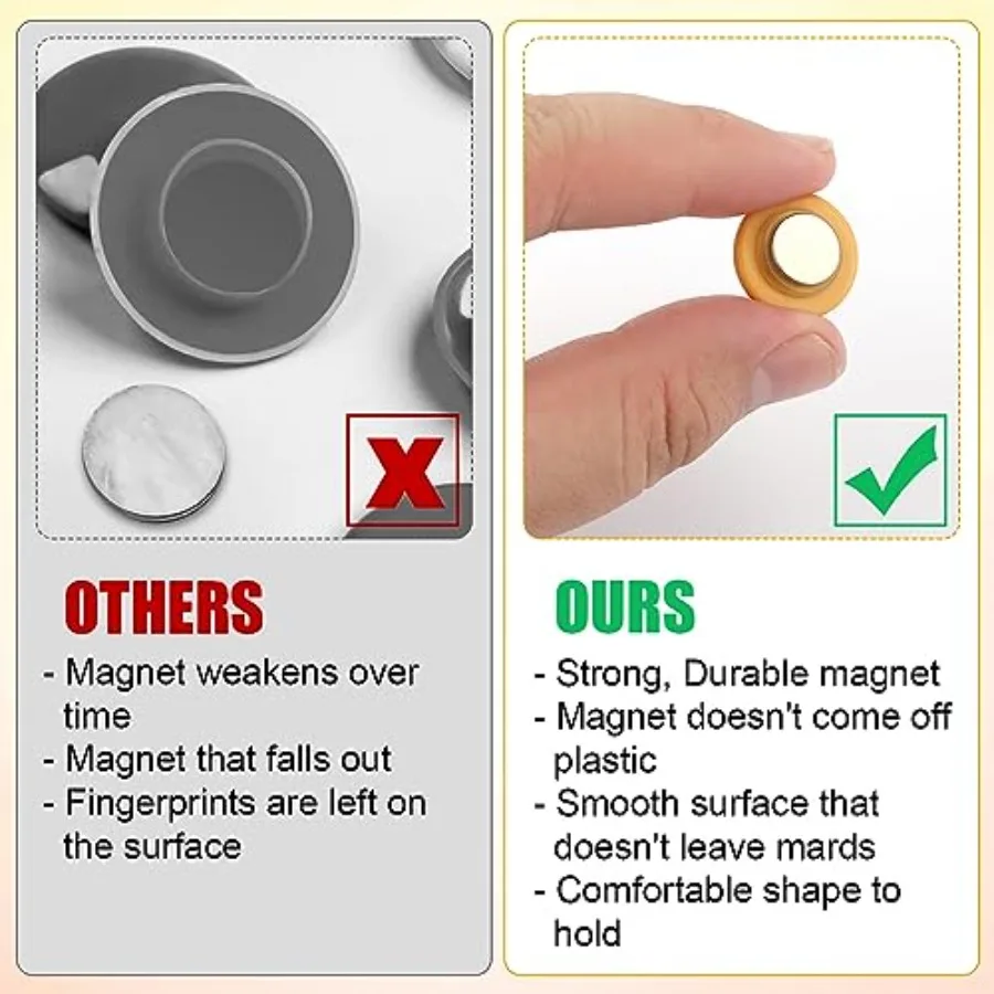 12pcs Modern tive Mult Round Fridge Magnets Strong Magnetic Push Pins 0.7 ih 18mm 12 Count
