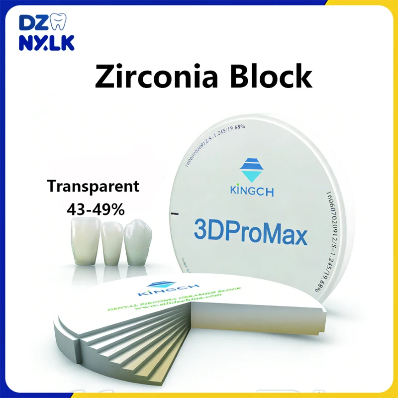 

Dental 3D Pro Zirconia Multilayer Blocks 98mm For CAD CAM System Cutting Dental Lab Materia Strength High Translucent Layer