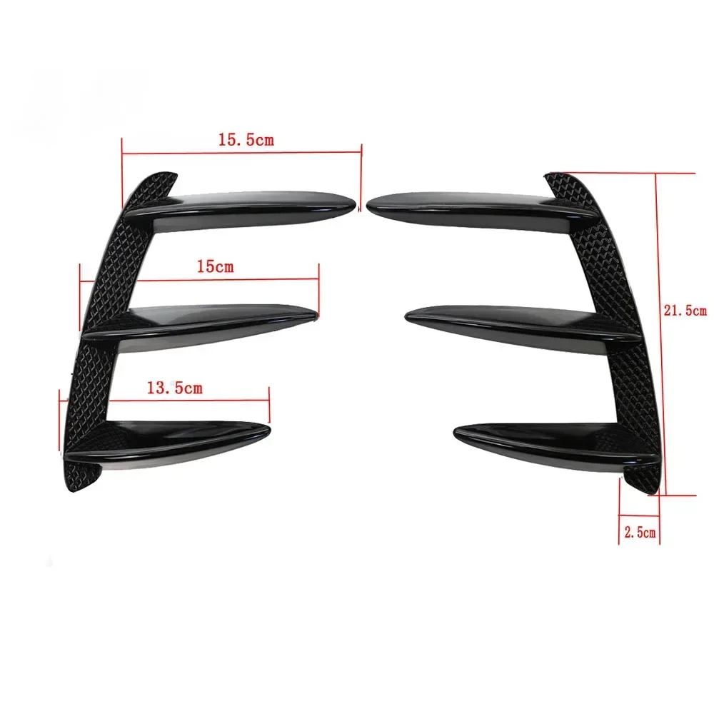 1Pair Car Black Carbon Pattern Rear Bumper Splitter Spoilers Canard for Mercedes Benz W176 A200 A250 A260 A45 AMG Car Styling