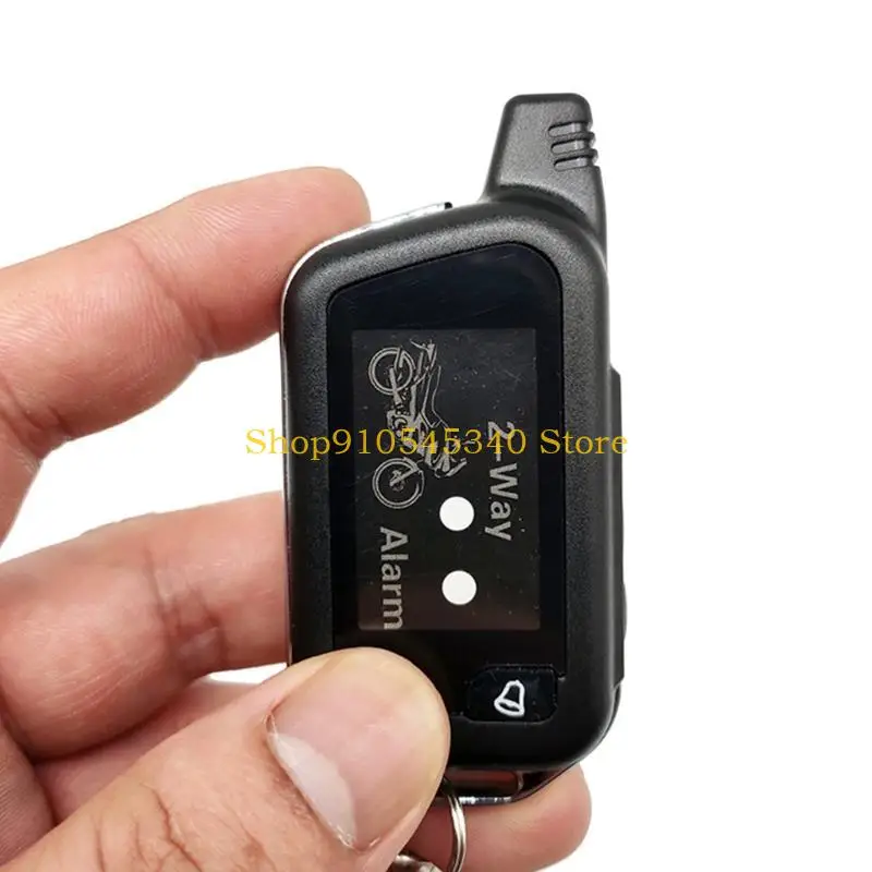 U2JA A Set Motorcycle 2 Way Anti-Theft Alarm Remote with LED Display Warning