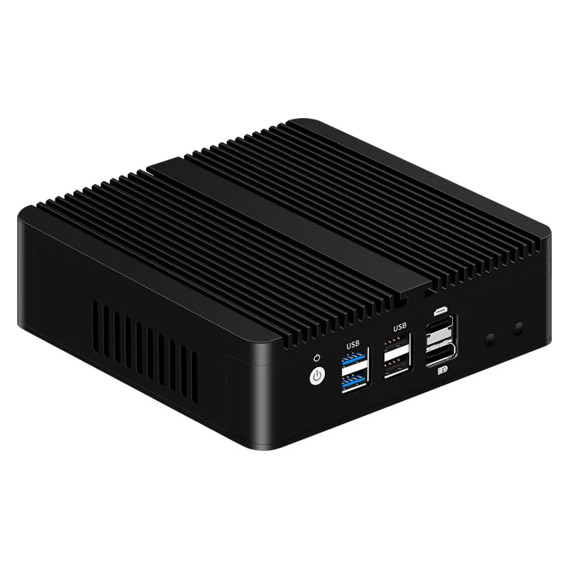 Inter N100 Industrial Mini PC with 2xUSB3.0 2xUSB2.0 1xHDMI 1xDP Support 1xDDR5 1xM.2 NVME WiFi 3G/4G LTE Computer Win10 Ready