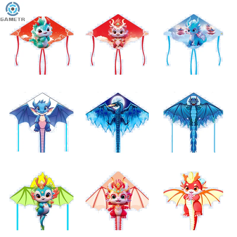 어린이 및 성인용 대형 드래곤 연, 날기 쉬운 대형 드래곤 연, 야외 장난감