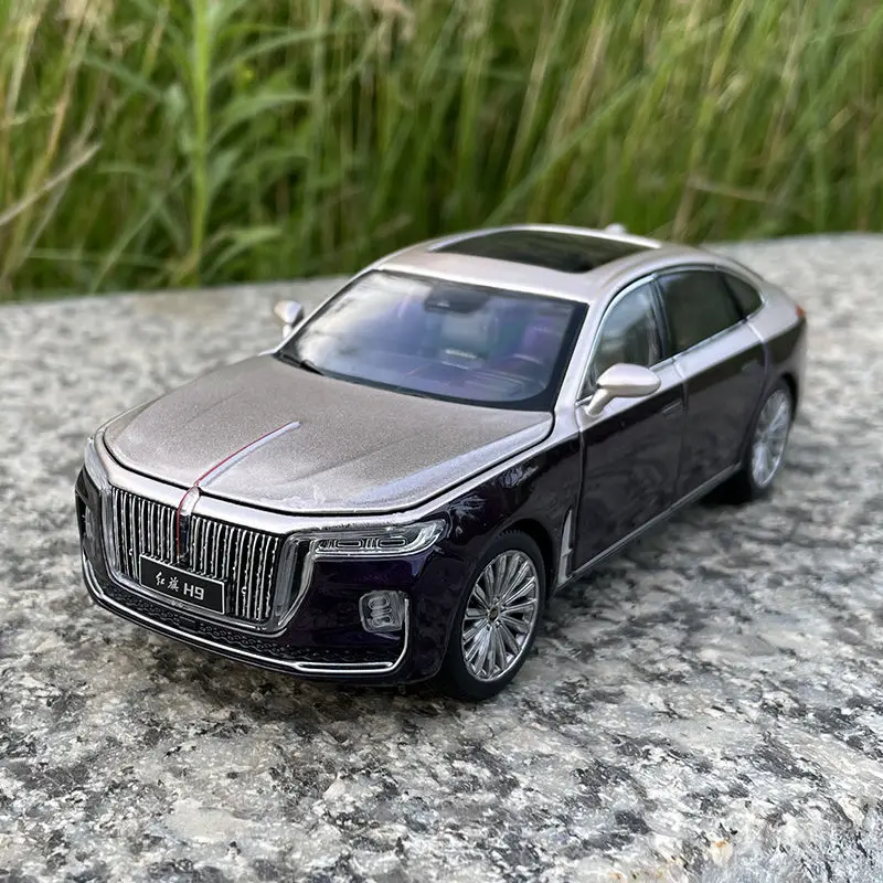 1:32 사운드 및 라이트 리바운드 홍치 H9 자동차 모델 세단 고급형 장난감 홍치 h9 자동차 모델/수집용 장난감 장식품
