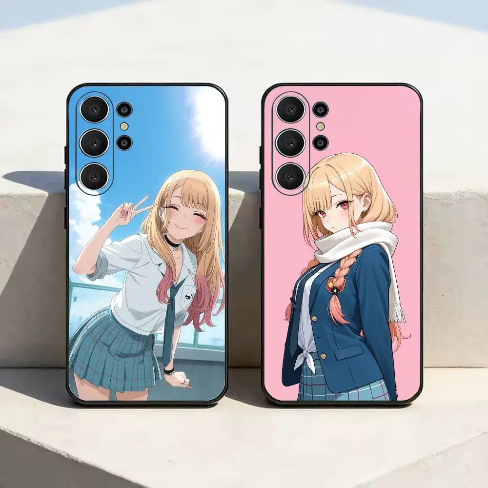 My Dress Up D-Darling Marin Kitagawa Phone Case For Samsung S25,S24,S21,S22,S23,S30,Ultra,S20,Plus,Fe,Lite,Note,10,Black Cover