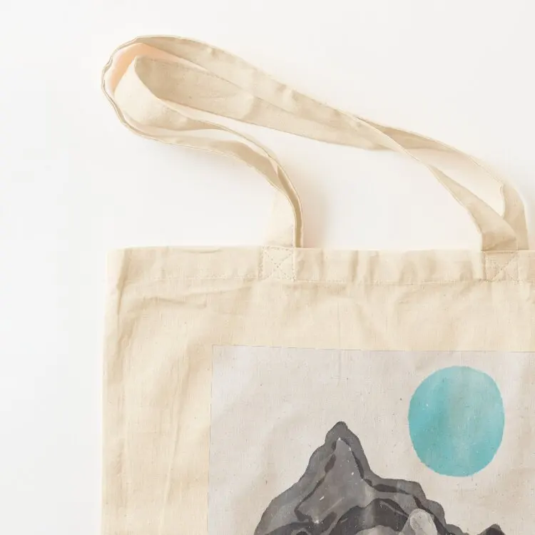 The Sun in Moon Lake... Tote Bag shopper bag women Shopping bags custom fabric bag shoping