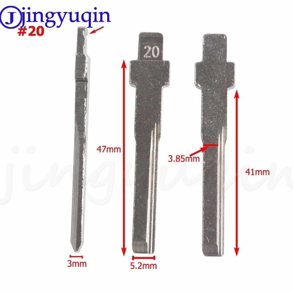 jingyuqin No.20 Metal Key Blade Blank For Mercedes For Benz C E Card Series Car Flip Folding Key Replacement Uncut HU64 Blade