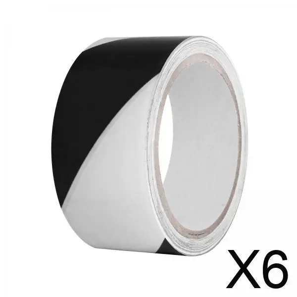 

Black White PVC Caution Warning Tape Safety Floor Marker for Stairs Construction Industrial Facility