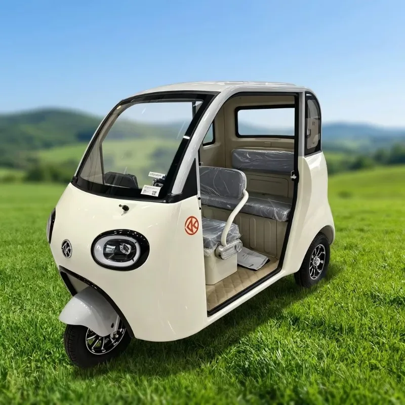 Reinforced Steel Frame Electric Three Wheeler Heavy Duty Loading Tricycle Long Endurance Battery Farm Rural Freight Logistics
