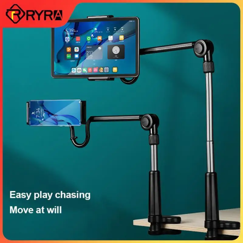 RYRA Universal Long Arm Tablet Stand Bed Desktop Clip Phone Holder Lazy Bracket Adjustable Multi-Function Phone Tablet Holder