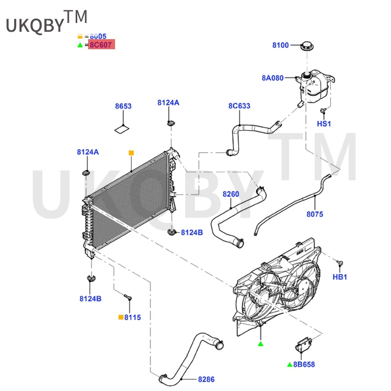 Applicable to Ru ij ie 3.5 MK X electronic fan assembly CT4Z8C607B RF223