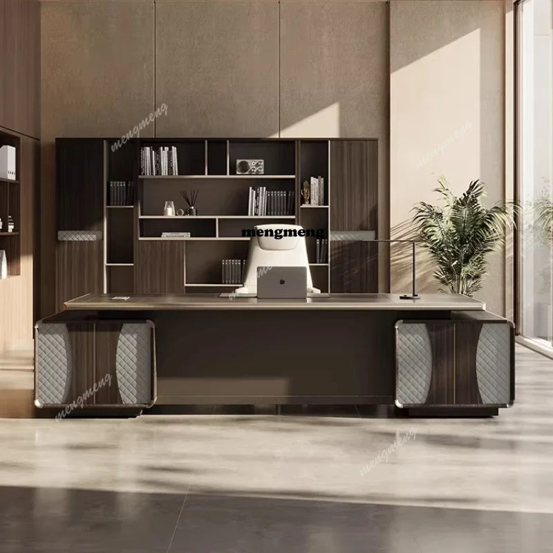 Nuevo escritorio de oficina de lujo, mesa para computadora, escritorio para juegos con movimiento, escritorio en forma de L, mesas de estudio plegables, muebles de oficina.