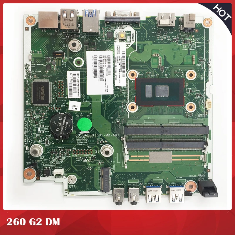 Настольная материнская плата для HP 260 G2 DM для 6050A 2803501 -МБ 843379 -602 842606 -002 Идеальный тест хорошего качества