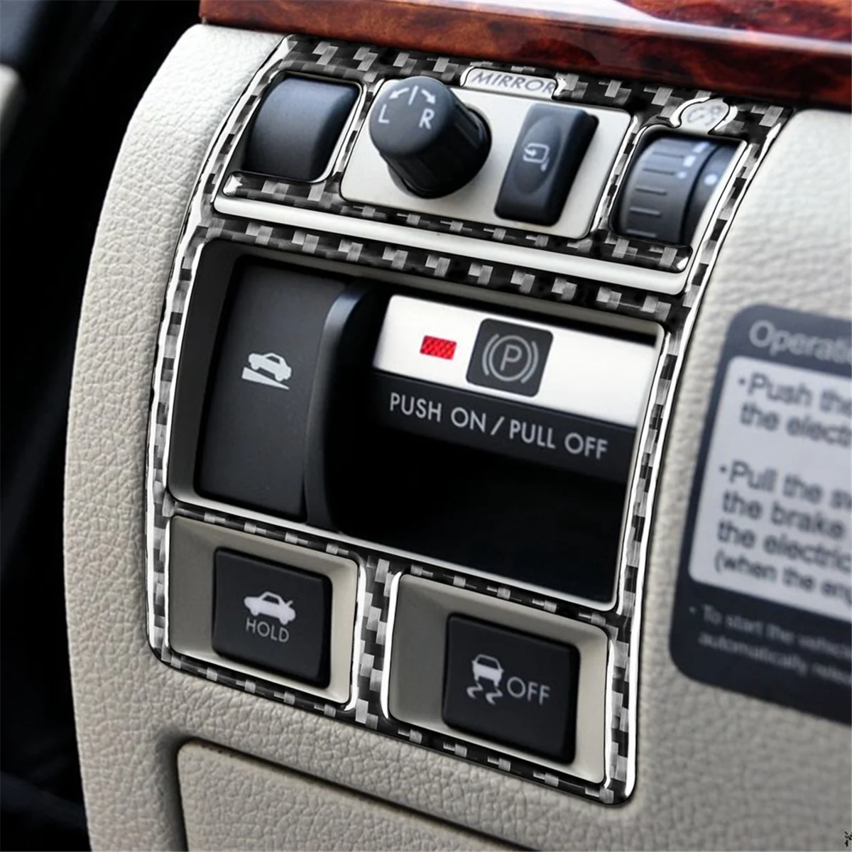 Koolstofvezel voor Legacy 2010-2014 Koplampverstellingspaneel Cover Trim Decal Interieuraccessoires