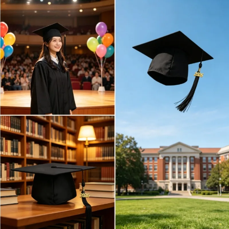 Graduation Bachelor Hat for Adult & Child Lightweight Adjustable College High School Kindergarten Ceremony