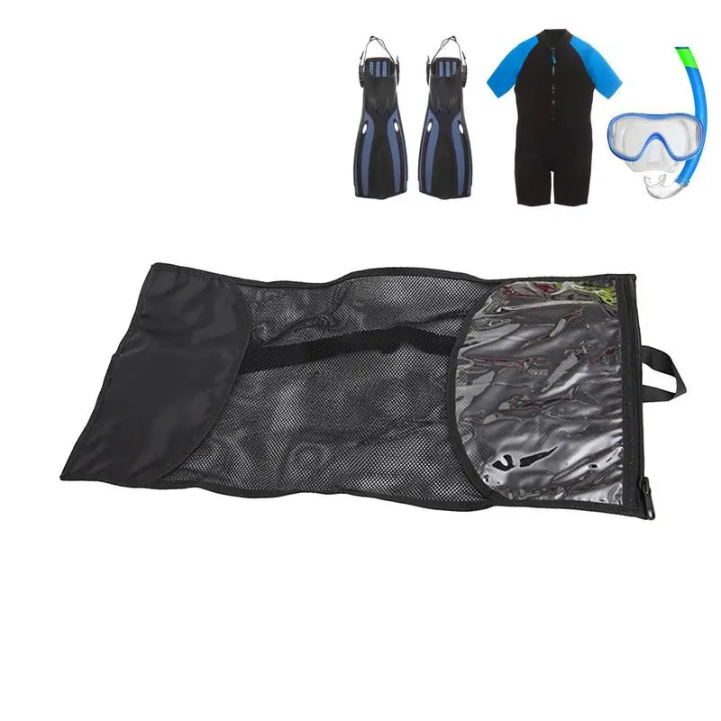 Mesh Dive Bag For Snorkeling Mesh Aquatic Swim Sport Bag 22.83x11.81in Multi Purposes Storage Bag For Gym Sports Snorkel