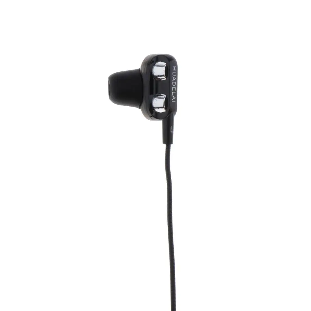 Wired Dualspeaker Headphones Earbuds Noise Reduction In-ear Wired Earphones for Phone Running Gym Watching TV