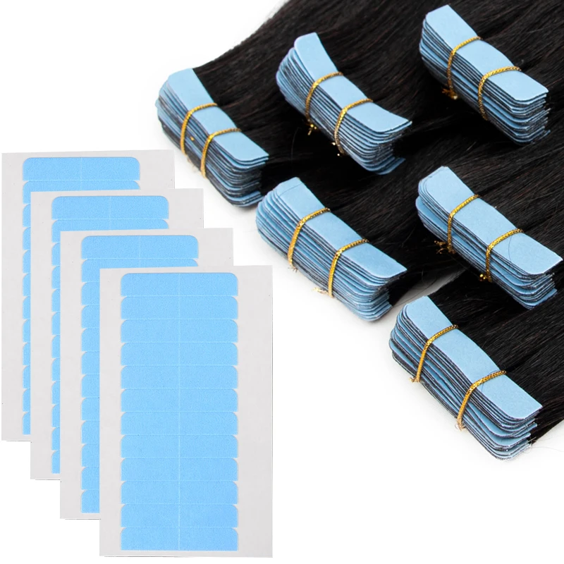 

Double Sided Replacement Tape for Hair Extensions or Lace Front Wigs 5 /10/15Sheets 4.0*0.8cm Hair Extensions Adhesive Tape