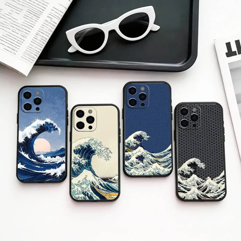 

cool G-Great W-Wave Kanagawa Phone Case Silicone Soft For IPhone 17 16 15 14 13 12 11 X XR Plus Pro Max Plus
