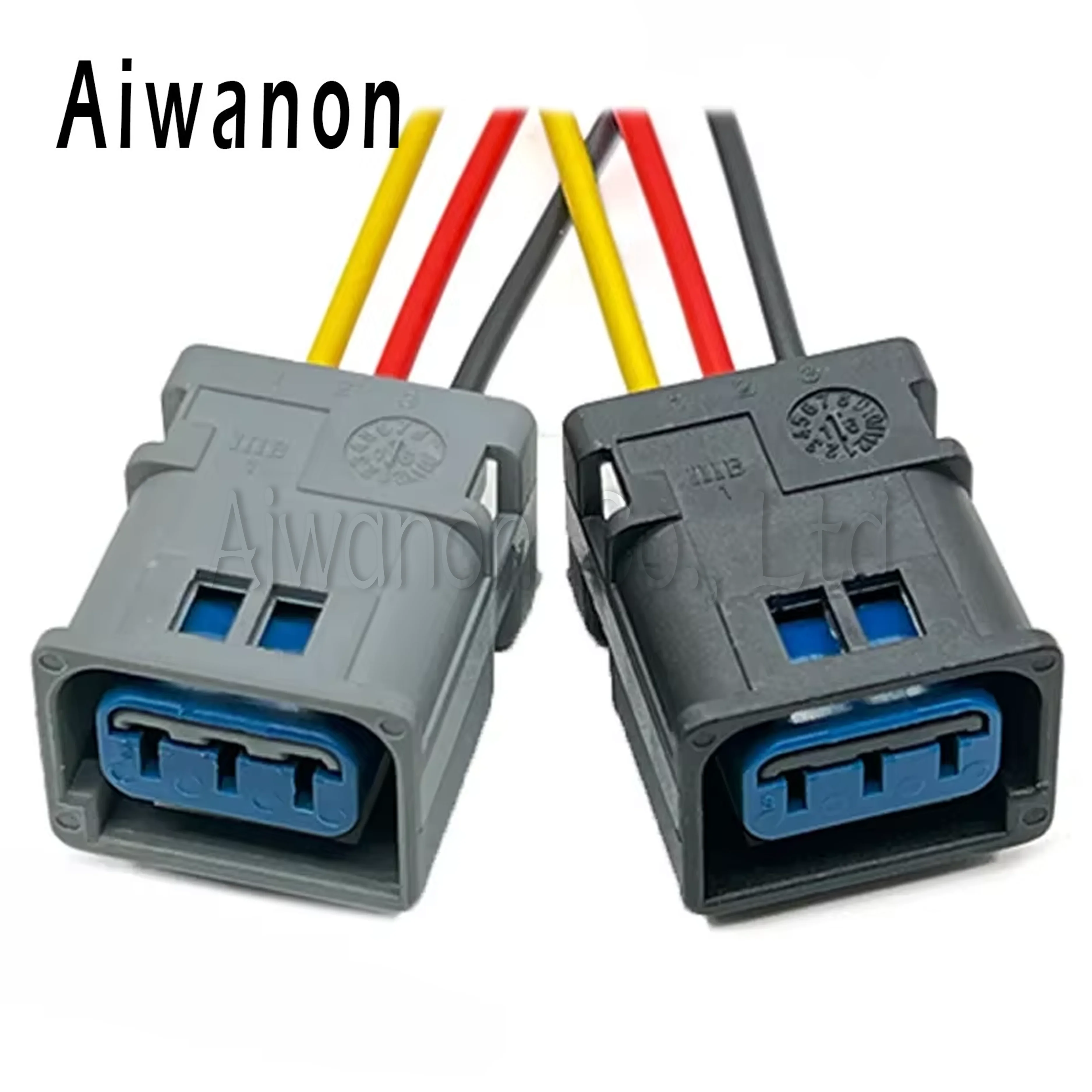 1 Juego de conectores de Cable eléctrico de alto voltaje de bobina de encendido de coche de 3 pines enchufe de arnés de cables hembra 1W7T-14A464-MA para Ford Honda