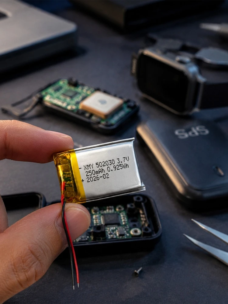 Akumulator litowo-polimerowy 3.7V 502030 250mAh do zabawek, oświetlenia LED, głośników Bluetooth, urządzeń kosmetycznych. — zdjęcie produktu 7