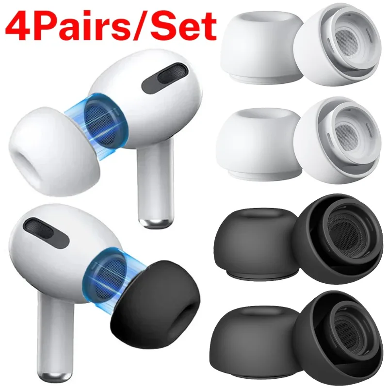 Soft Silicone Ear Tips for Airpods Pro 1/2 Gen Protective Earbuds Cover Noise Reduction Hole Ear-pads for Apple Air Pods Pro