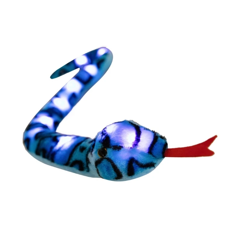 77HD Soft Plush Snake Toy Stuffed Figure Lights Up Snake Toy For Holiday Decors